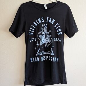 Bookish Box Villains Fan Club tee in Black - Unisex S - NWOT